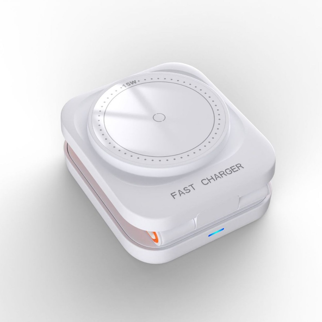 3-in-1 Magnetic Folding Wireless Charger — Phone, Watch & Earbuds