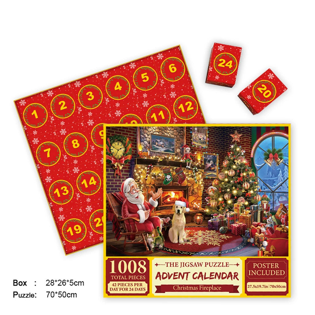 Christmas Advent Calendar Jigsaw Puzzle — 24-Day Countdown