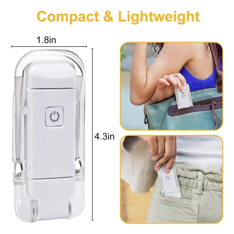 Clip-On LED Reading Light — USB Rechargeable, Eye-Care