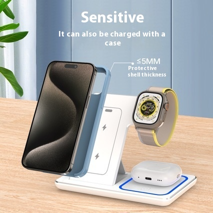 3-in-1 Foldable LED Wireless Charging Station