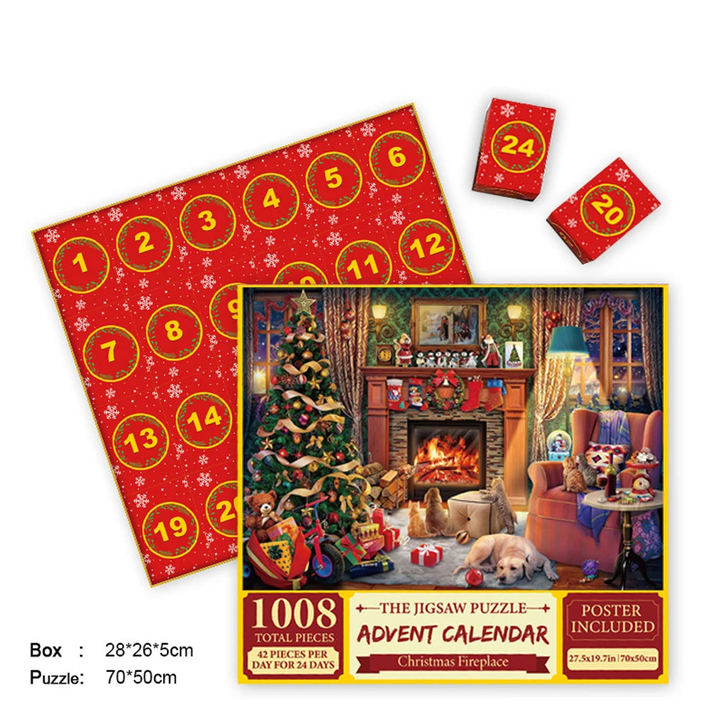 Christmas Advent Calendar Jigsaw Puzzle — 24-Day Countdown