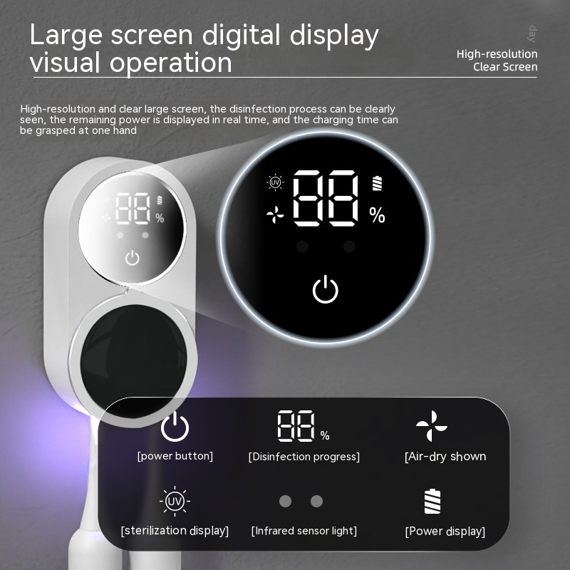 UV Toothbrush Sanitizer & Organizer — Kills 99.9% of Germs