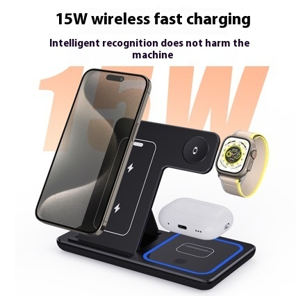 3-in-1 Foldable LED Wireless Charging Station