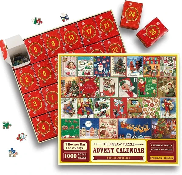 Christmas Advent Calendar Jigsaw Puzzle — 24-Day Countdown