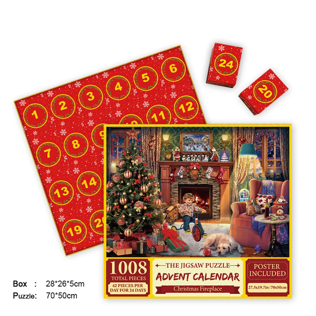 Christmas Advent Calendar Jigsaw Puzzle — 24-Day Countdown