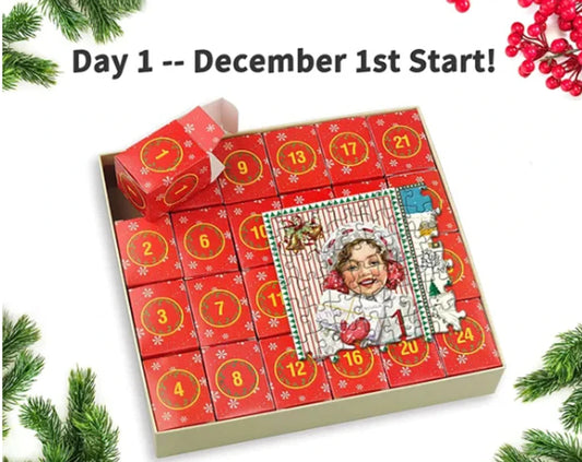 Christmas Advent Calendar Jigsaw Puzzle — 24-Day Countdown