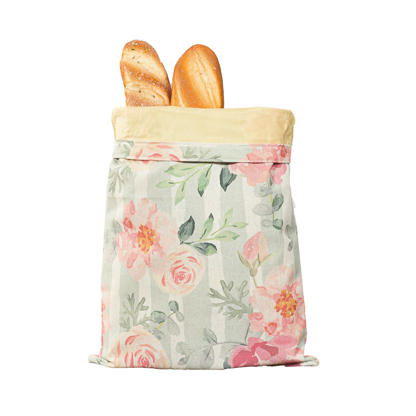 Reusable Cotton Linen Bread Bag with Snap Closure