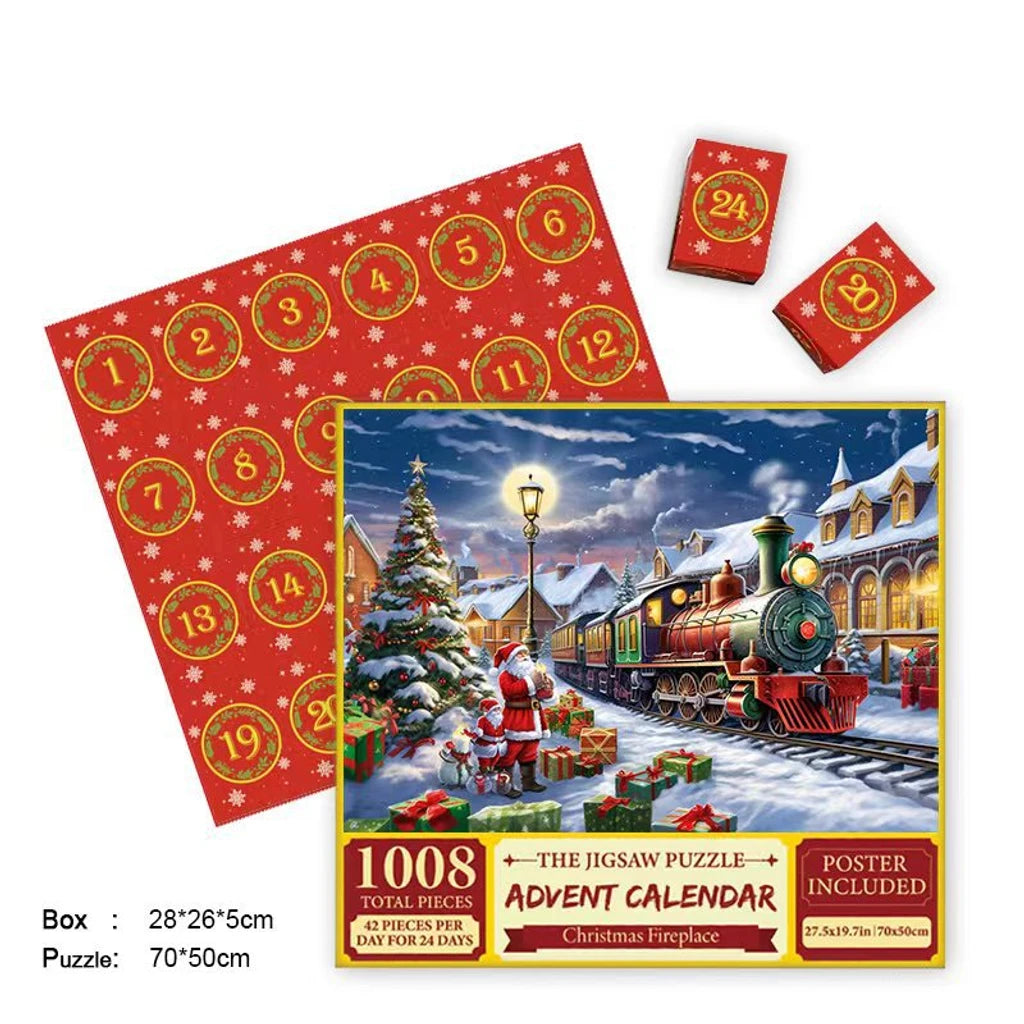Christmas Advent Calendar Jigsaw Puzzle — 24-Day Countdown