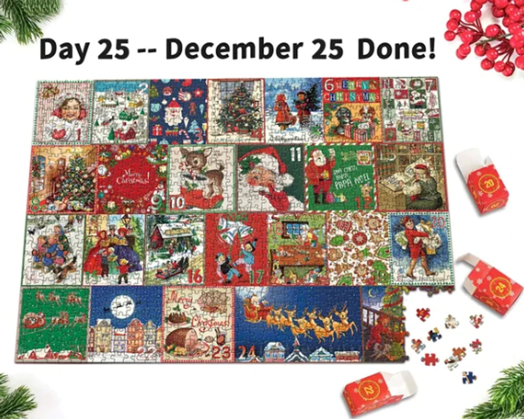 Christmas Advent Calendar Jigsaw Puzzle — 24-Day Countdown