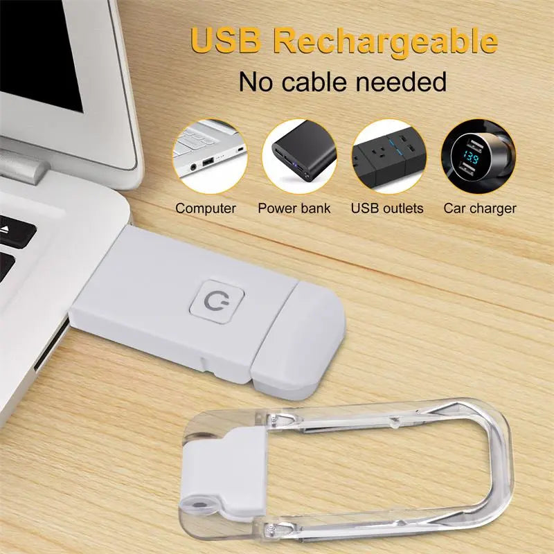 Clip-On LED Reading Light — USB Rechargeable, Eye-Care