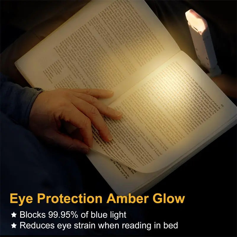 Clip-On LED Reading Light — USB Rechargeable, Eye-Care