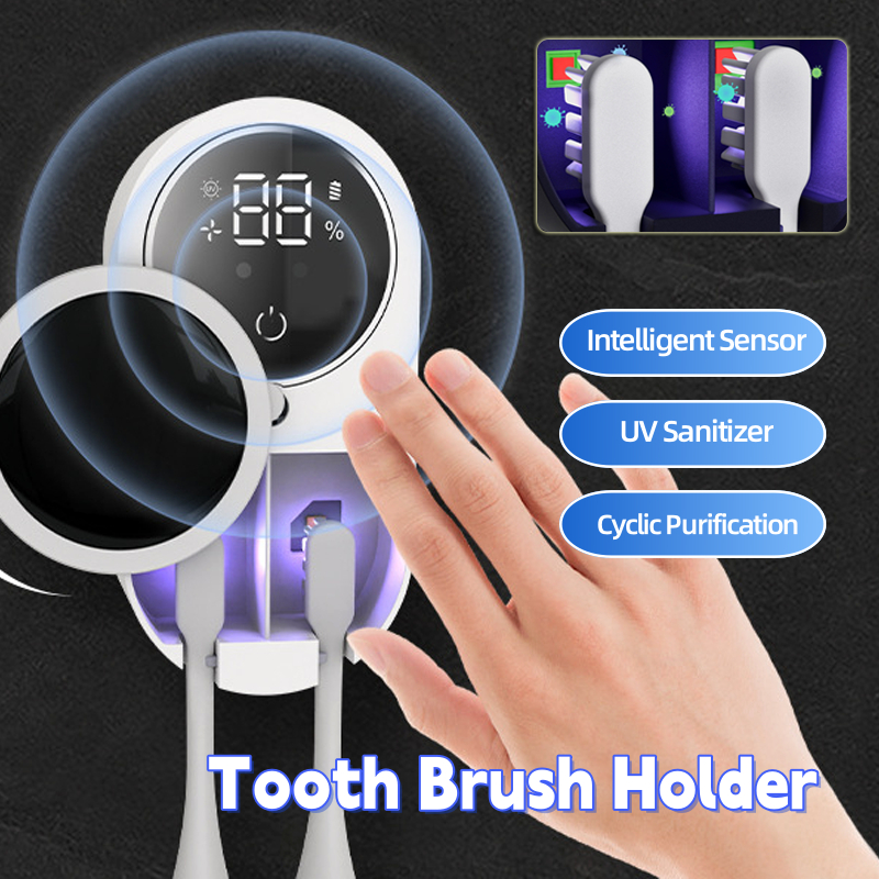 UV Toothbrush Sanitizer & Organizer — Kills 99.9% of Germs
