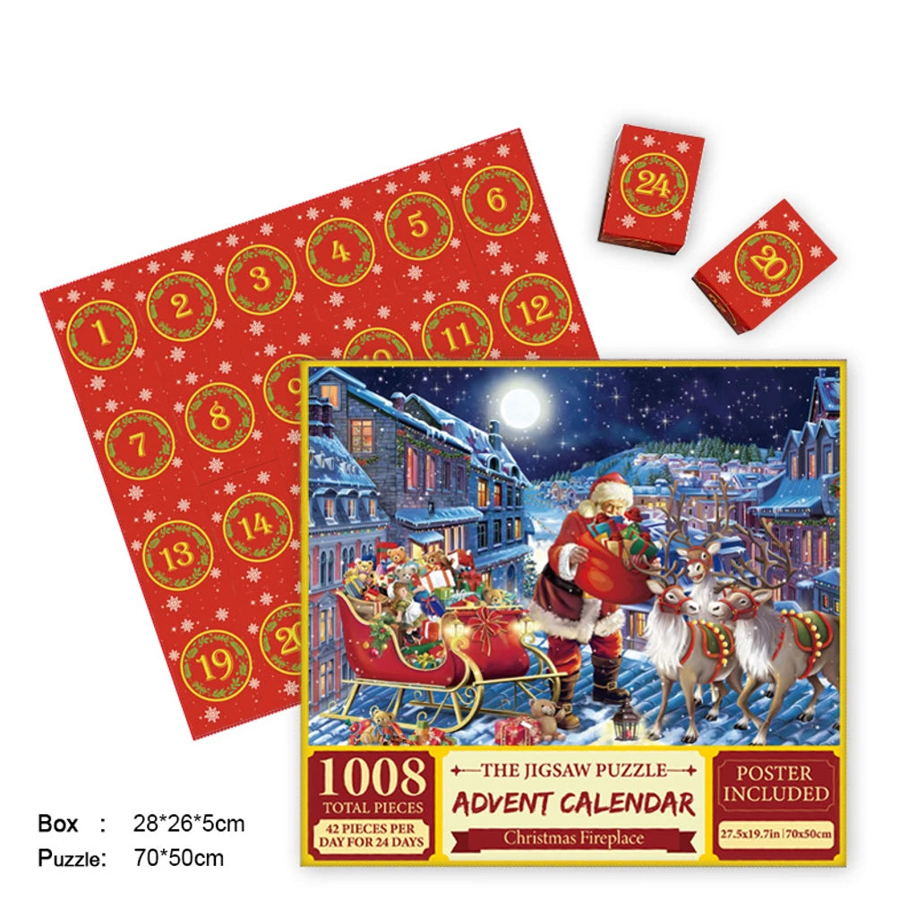 Christmas Advent Calendar Jigsaw Puzzle — 24-Day Countdown