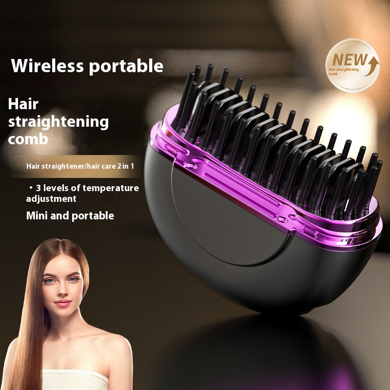 Mini USB Rechargeable Ceramic Hair Straightener — Travel-Ready