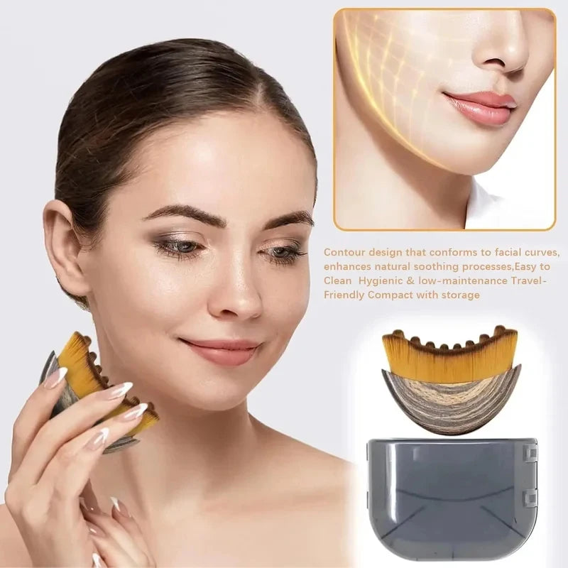 Lymphatic Contour Face Brush, Lymphatic Drainage Massager Facial Massager Face Chin Skin Sculpting Tool for Face,Ergonomically