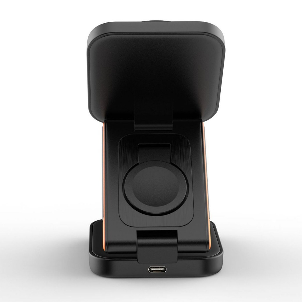 3-in-1 Magnetic Folding Wireless Charger — Phone, Watch & Earbuds