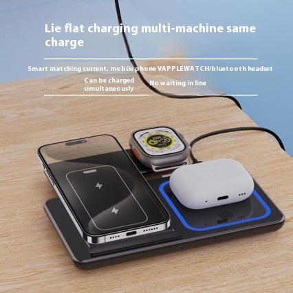 3-in-1 Foldable LED Wireless Charging Station