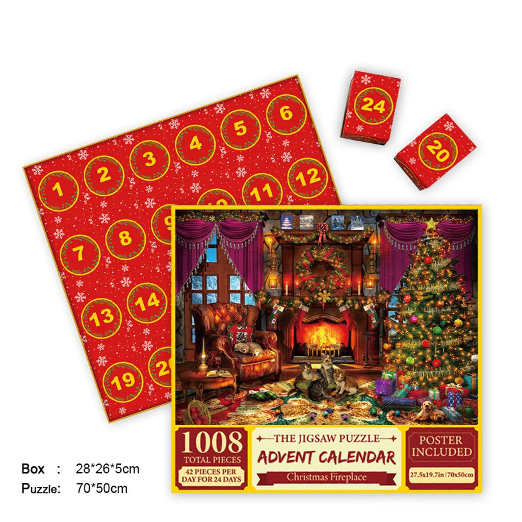 Christmas Advent Calendar Jigsaw Puzzle — 24-Day Countdown