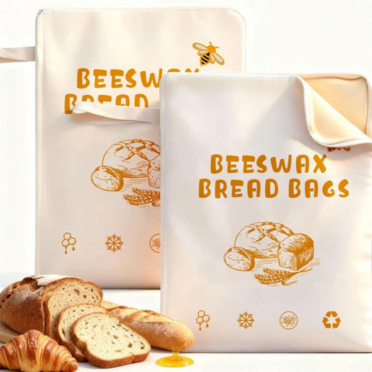 Reusable Cotton Linen Bread Bag with Snap Closure