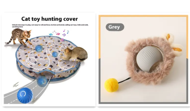 PurrPlay Self-Rolling Interactive Cat Toy Ball