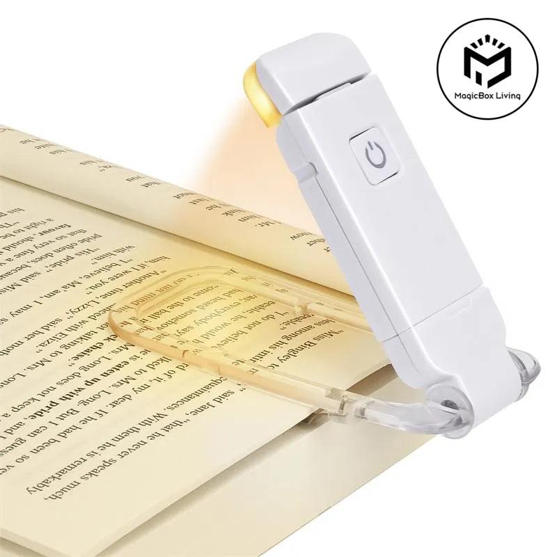 Clip-On LED Reading Light — USB Rechargeable, Eye-Care