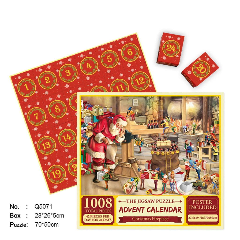 Christmas Advent Calendar Jigsaw Puzzle — 24-Day Countdown